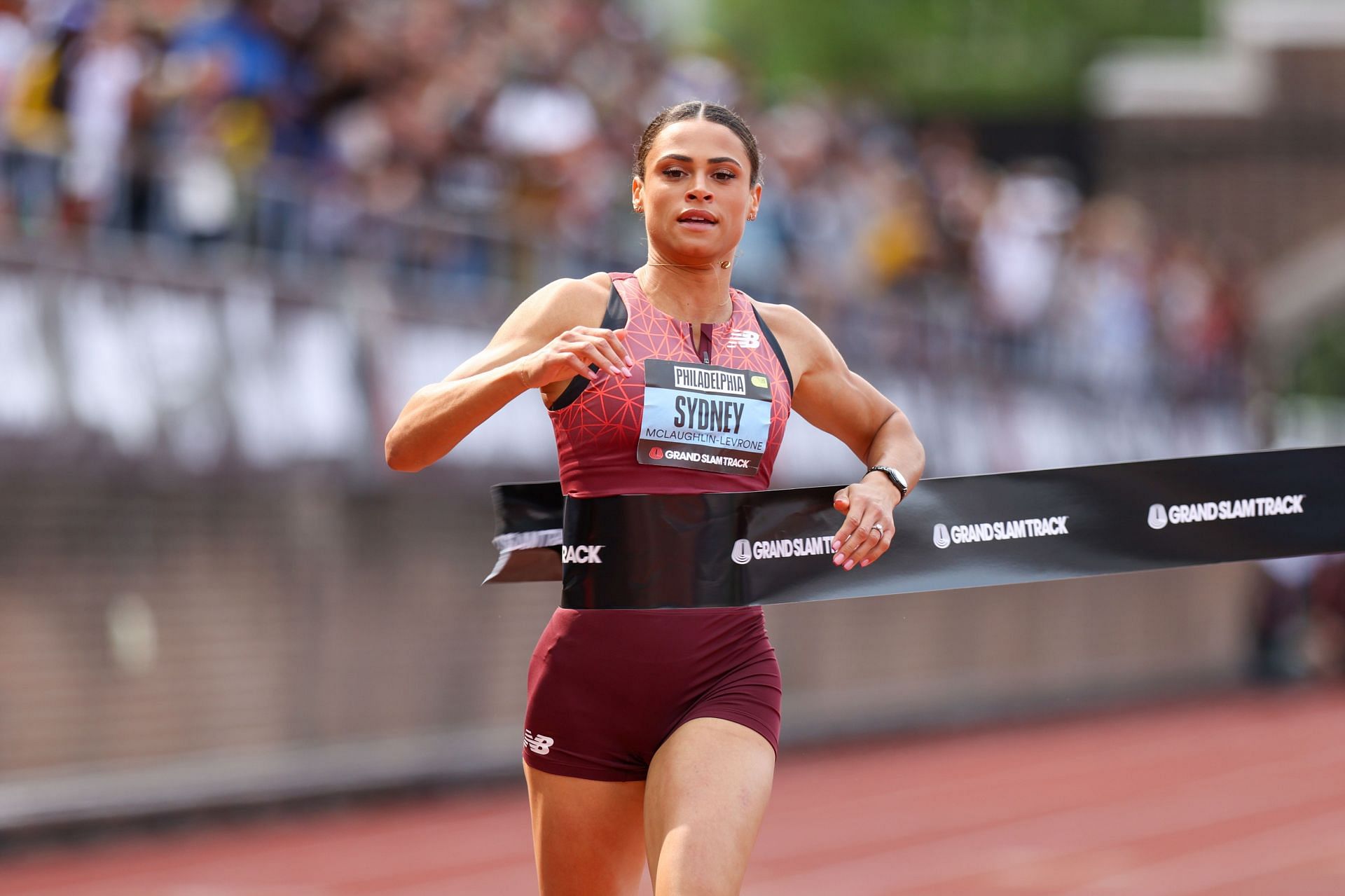 Sydney McLaughlin-Levrone at GST Philadelphia (Photo by Roger Wimmer/ISI Photos/Getty Images)